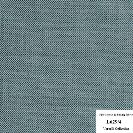 L629/4 Vercelli CXM - Vải Suit 95% Wool - Xanh Dương Trơn